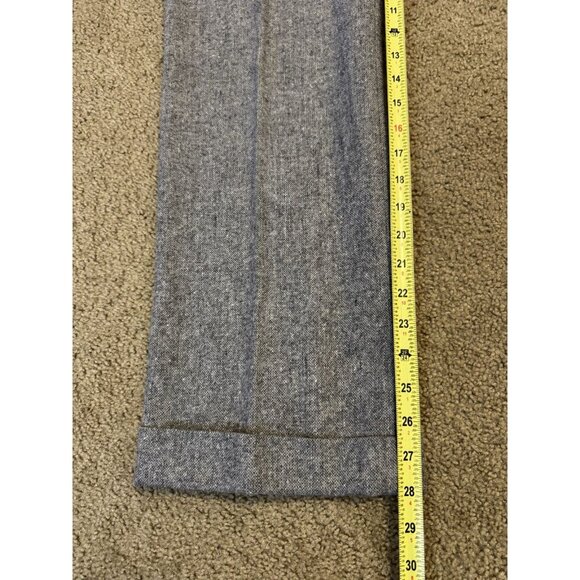 JCREW Gray Wool Wide Leg Cuffed Trouser Pants Career Professional 10P 30x28 - Picture 6 of 6